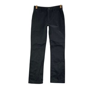 Volcom VMonty Chino Pants Youth Size 28 Black Straight Leg Skateboard Streetwear